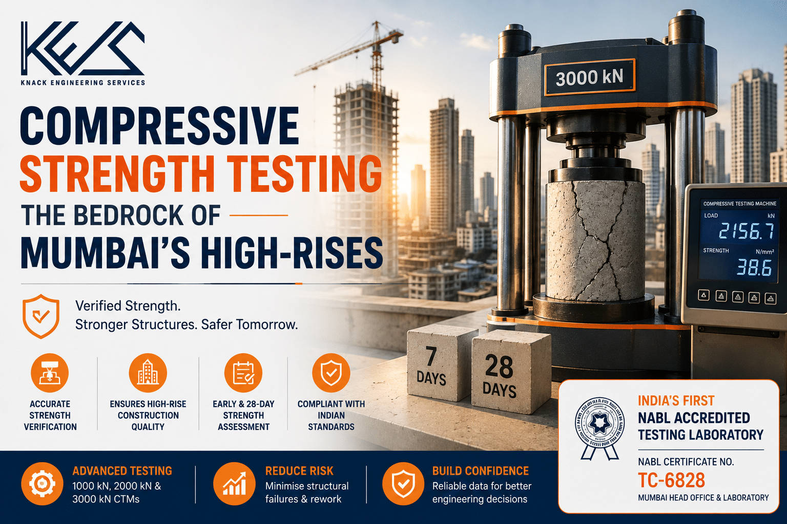 Concrete Compressive Strength Test | Ensure High-Rise Safety | KNACK